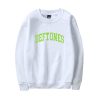 White and Green Colligate Logo Sweatshirt