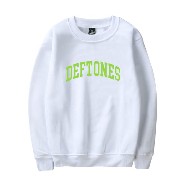 White and Green Colligate Logo Sweatshirt
