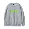 Grey and Green Colligate Logo Sweatshirt