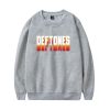 Grey and Orange Colligate Logo Sweatshirt