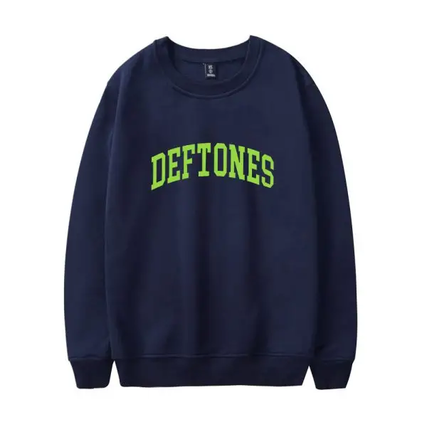 Navy and Green Colligate Logo Sweatshirt