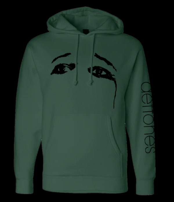 Green OHMS EYES PULLOVER HOODIE