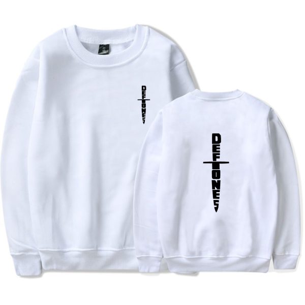 Deftones Grey Dagger Sweatshirt White