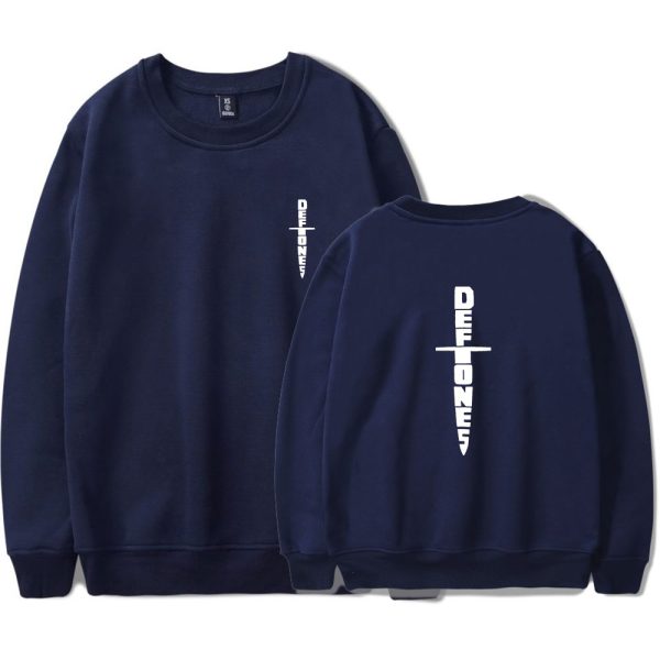 Deftones Grey Dagger Sweatshirt Navy