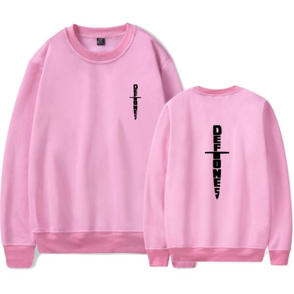 Deftones Grey Dagger Sweatshirt Pink