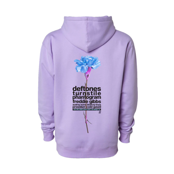 Deftones Lavender Carnation Script Hoodie