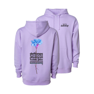 Deftones Lavender Carnation Script Hoodie